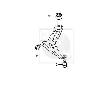 Silent bloc de suspension NPS S400G02