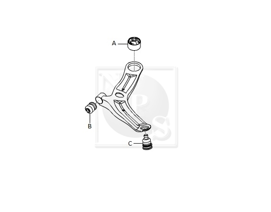 Silent bloc de suspension NPS S400G03