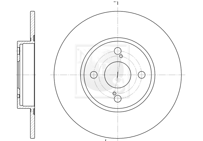 Jeu de 2 disques de frein NPS T331A35