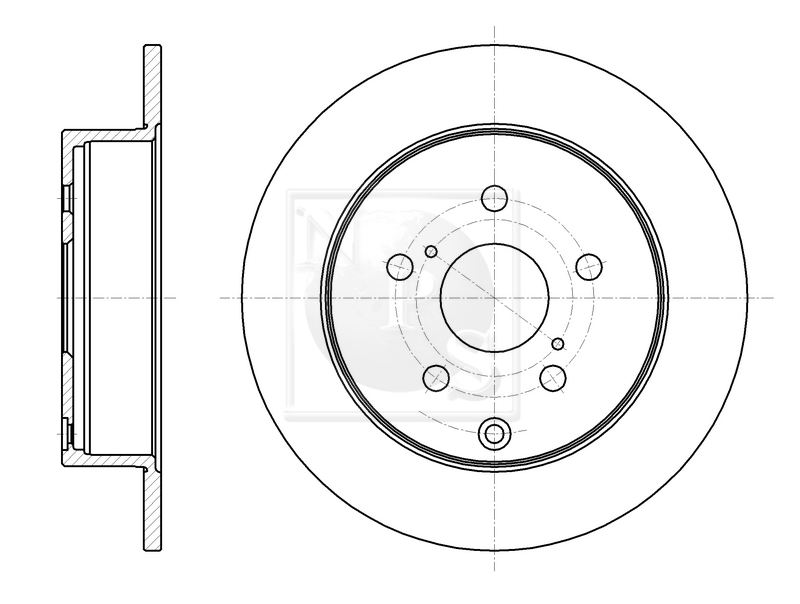 Jeu de 2 disques de frein NPS T331A48