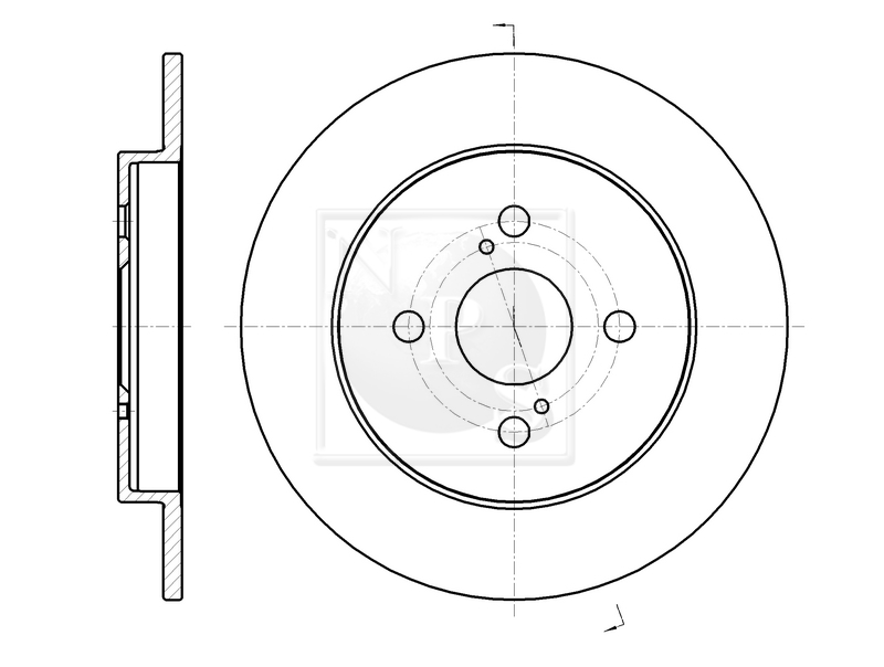 Jeu de 2 disques de frein NPS T331A51