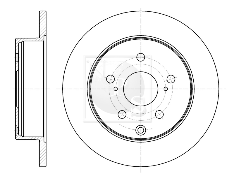 Jeu de 2 disques de frein NPS T331A52