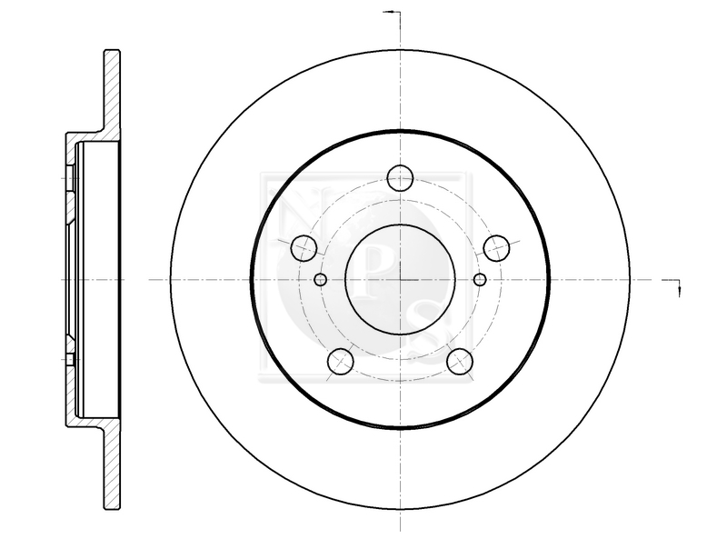 Jeu de 2 disques de frein NPS T331A55