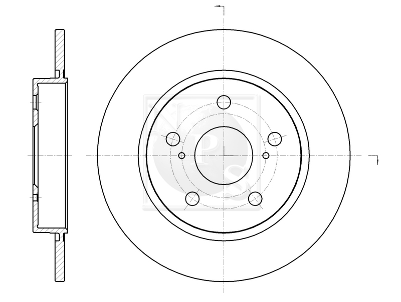 Jeu de 2 disques de frein NPS T331A56