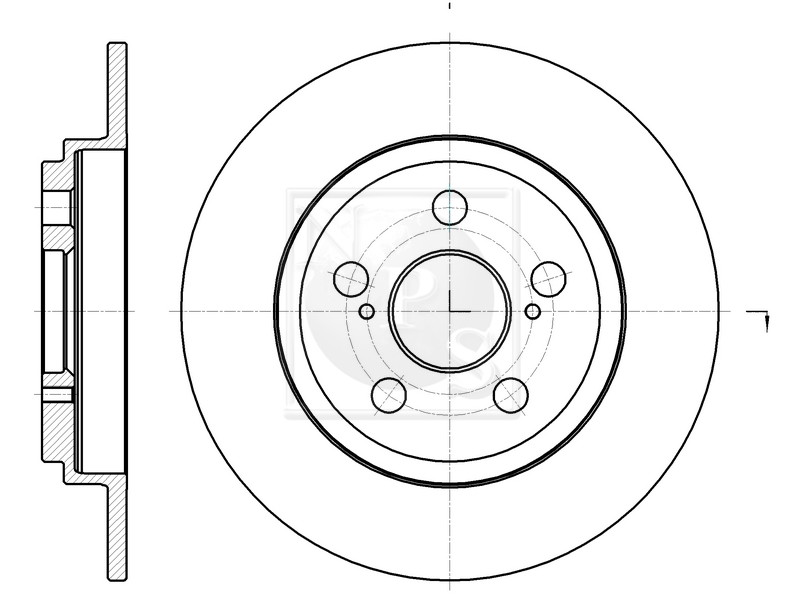 Jeu de 2 disques de frein NPS T331A62